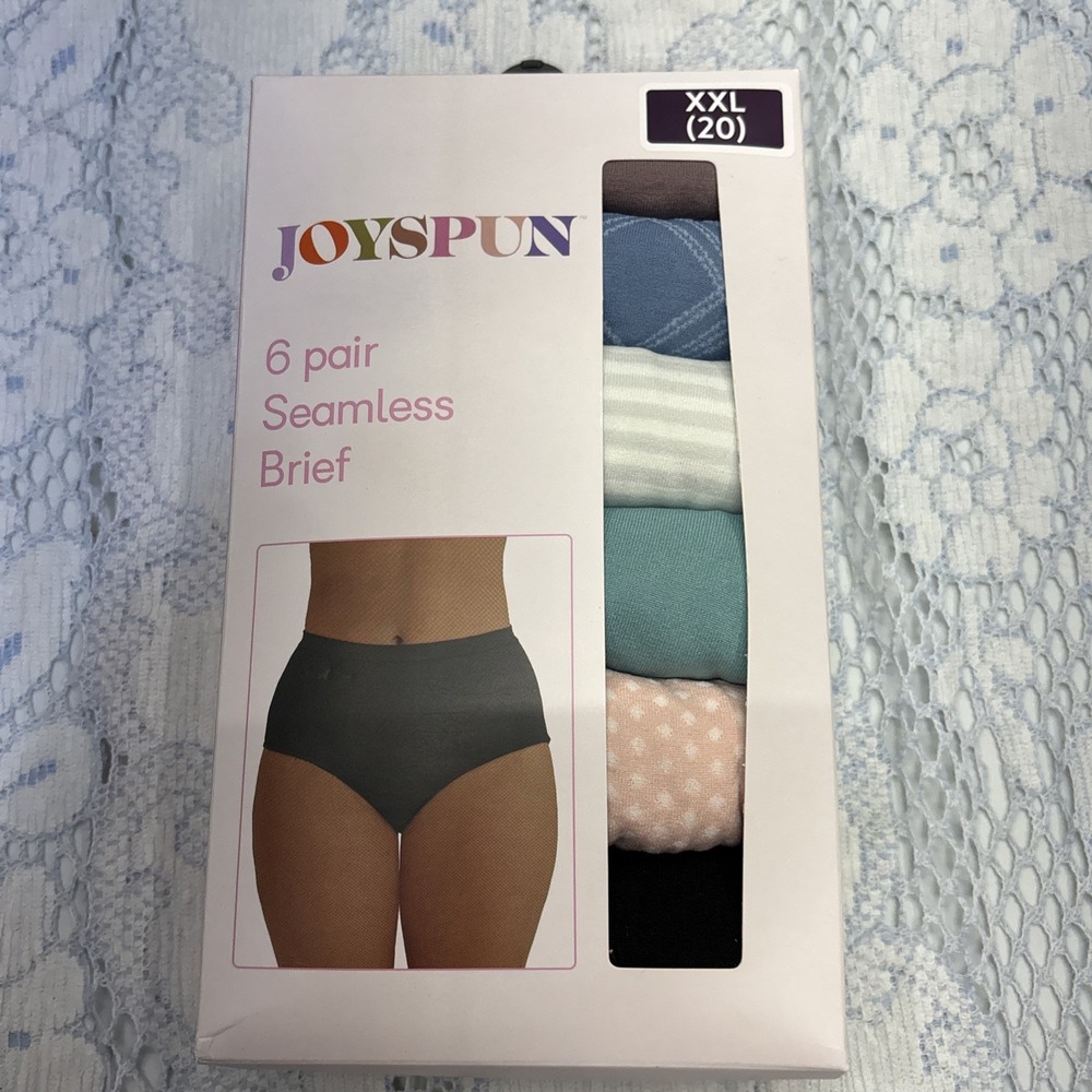 New JOYSPUN Womens 6 pair Seamless Brief Underwear Panties Size XXL (20)